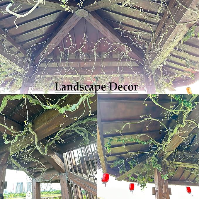 118 inch Big Artificial Green Tree Branches Ivy Grapevine Garland Fake Tree - Image 3