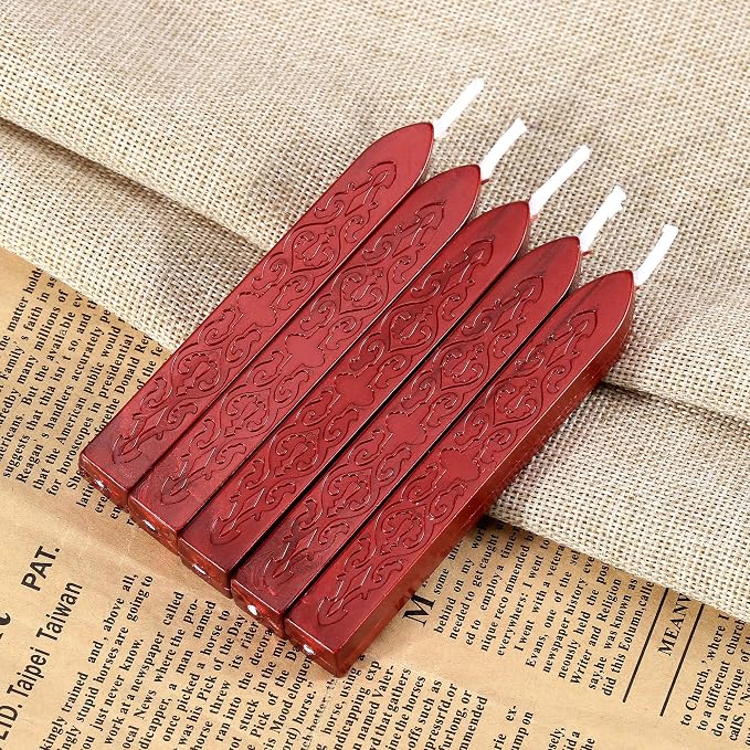 Yoption 5 Pcs Metallic Red Sealing Wax Sticks - Image 6