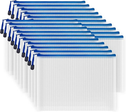 AUSTARK 20 Pcs Zipper File Bags, Plastic Mesh Pouch, Board Game Storage Bag by AUSTARK
