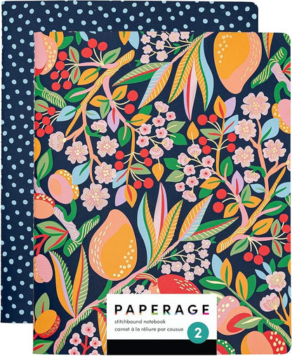 PAPERAGE Soft Cover Lined Journal Notebook, 2 Pack, 100 Pages, Large 7.5 inches by PAPERAGE