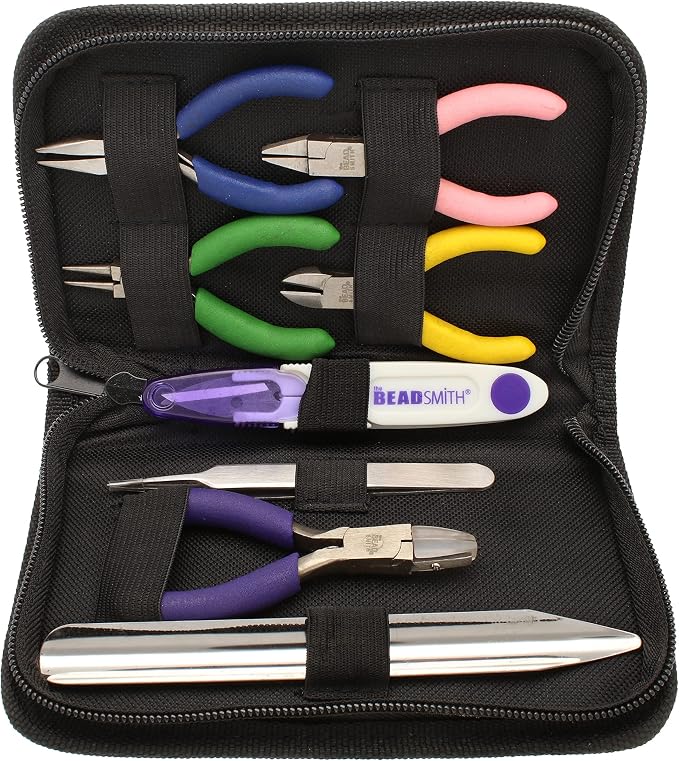 The Beadsmith Mini Color-ID Set – 3”, 8-Pieces Includes: Chain Nose, Round Nose - Image 2