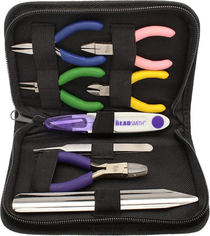 The Beadsmith Mini Color-ID Set – 3”, 8-Pieces Includes: Chain Nose, Round Nose - Image 2