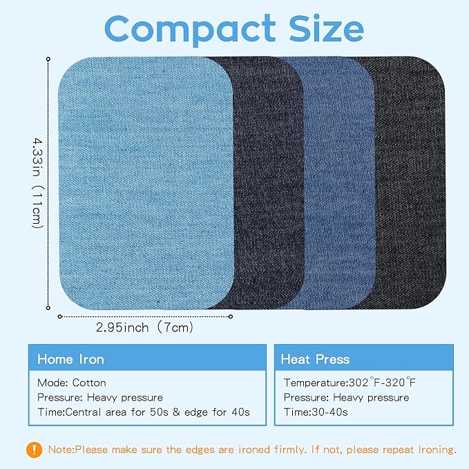 HTVRONT Iron on Patches for Clothing Repair, Cotton Patches Iron on - Image 2