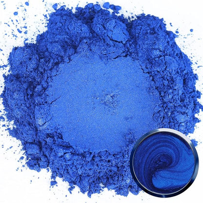 Matio Blue Mica Powder for Epoxy Resin, 1.8oz/ 50g Pearlescent Effect Mica - Image 2
