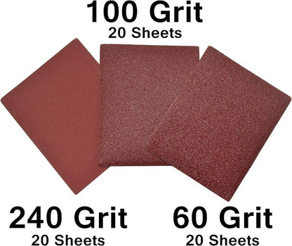 60 Sandpaper 1/4 Sheets for Palm Sanders - Image 2