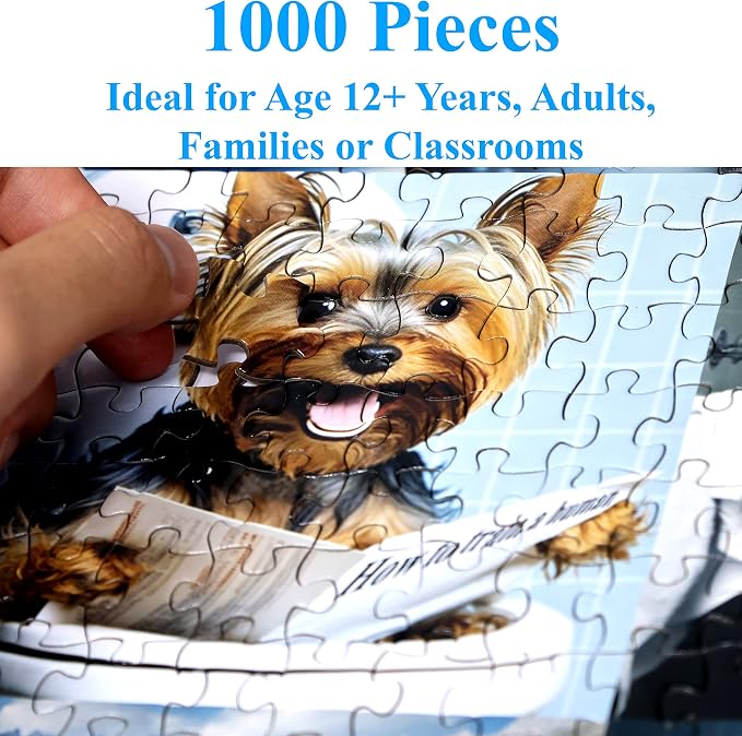 Think2Master Pooping Dogs & Puppies 1000 Pieces Jigsaw Puzzle. Pooping Puppies - Image 4