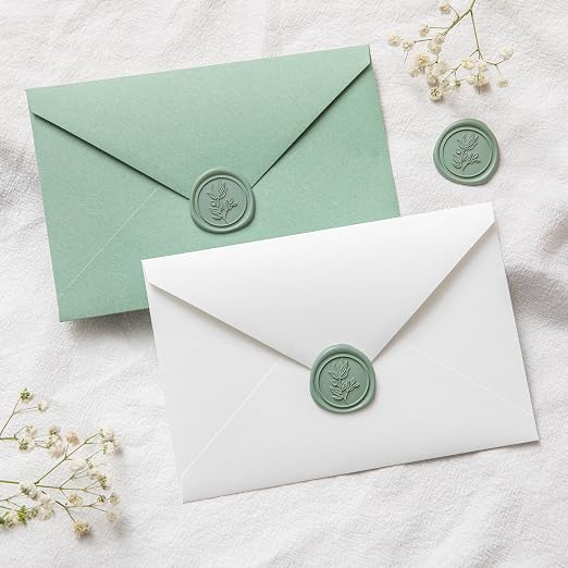 PONATIA Dark Sage Green Wax Seal Stickers - Image 3