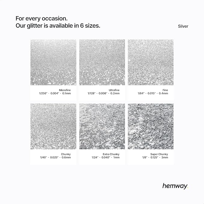 Hemway Polyurethane & Epoxy Resin Glitter 100g / 3.5oz Metallic Crystal Flake - Image 3