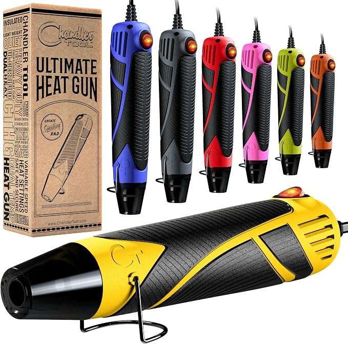 Heat Gun for Crafting, Mini Dual Temp Hot Air Gun Tool for Epoxy Resin by ChandlerTool