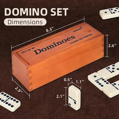 Smilejoy Dominos Set for Adults -Jumbo Size Dominoes Double Six Edition- - Image 2