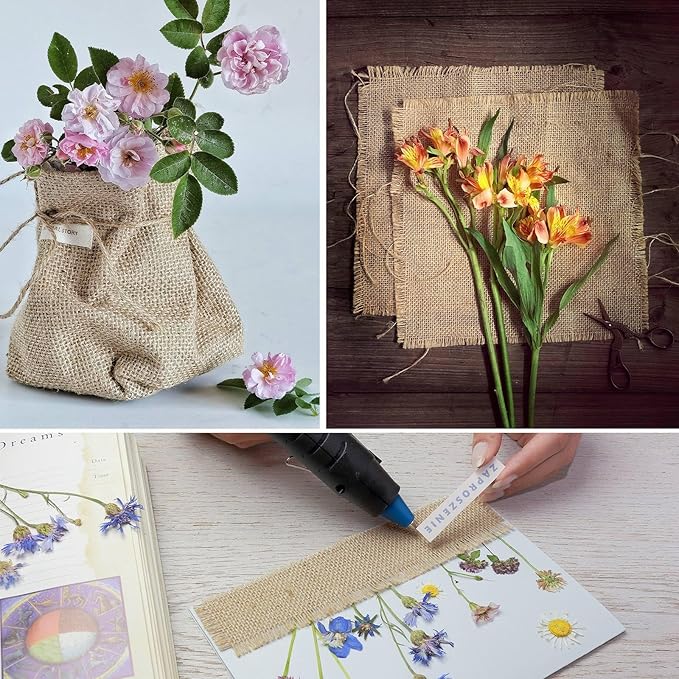 12 Inch Natural Burlap Fabric Roll - Image 3