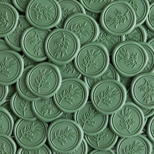 PONATIA Olive Green Wax Seal Stickers - Image 3
