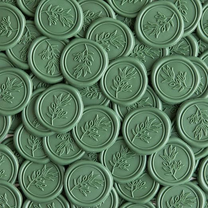 PONATIA Olive Green Wax Seal Stickers - Image 3
