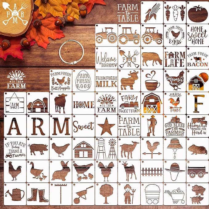 Small Stencils for Painting on Wood Reusable, 3 Inch Reusable Stencil for Craft - Image 8