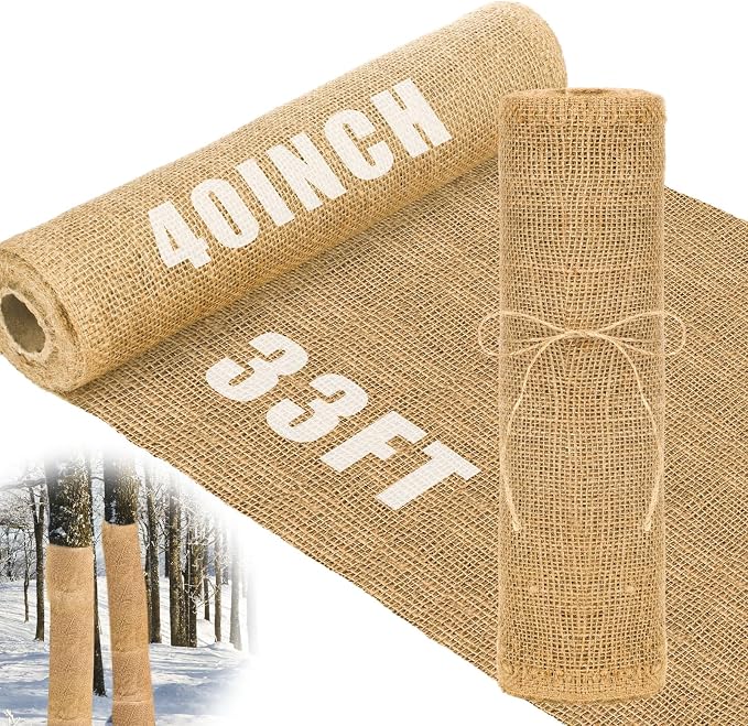 Buryeah 40 Inch x 33 ft Burlap Fabrics Roll Natural Jute Burlap Garden Tree by Buryeah