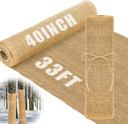 Buryeah 40 Inch x 33 ft Burlap Fabrics Roll Natural Jute Burlap Garden Tree by Buryeah