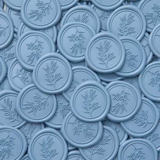 PONATIA Dusty Blue Wax Seal Stickers - Image 3
