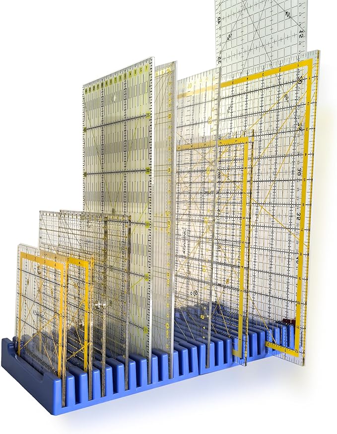 Storage Rack for Quilting Rulers, 12 Slot Ruler Holder Organizer and Storage - Image 2