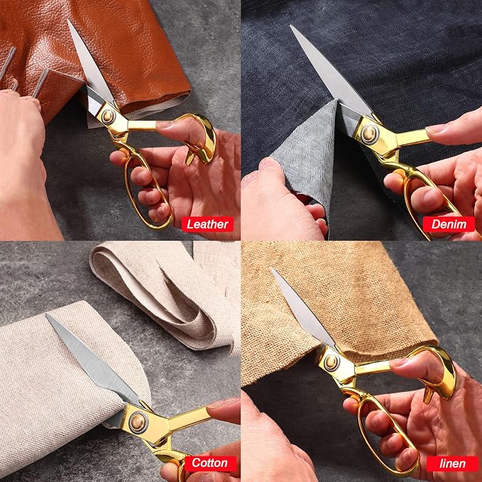 10" Sewing Scissors, Heavy Duty Tailor Scissors Shears - Image 9