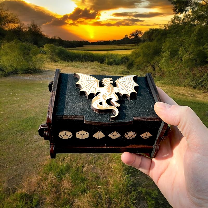 Dice Box - BLACK - 6x4x3 Also holds jewelry and great - Image 2
