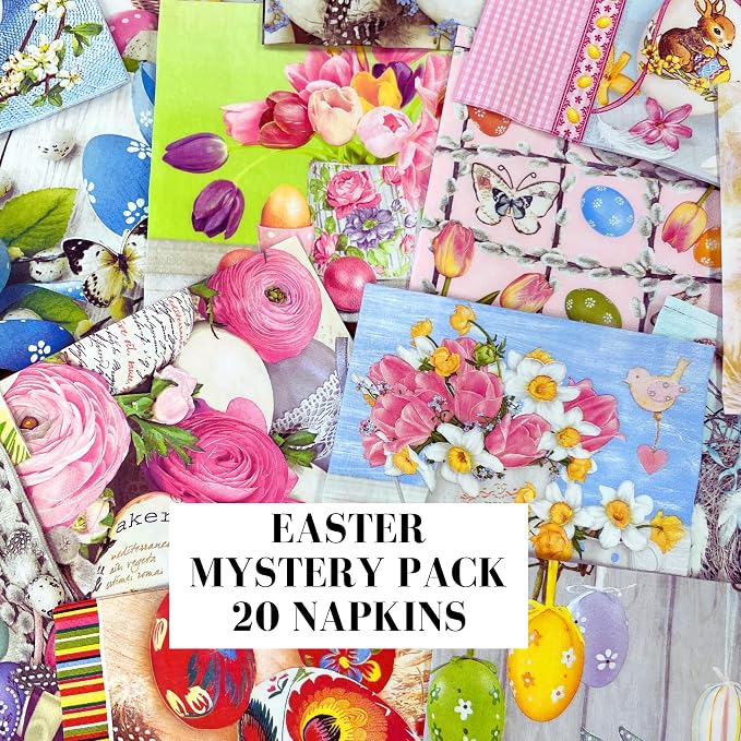Mystery Pack Decoupage Paper Napkins, 20-ct Assorted Surprise Napkins, - Image 2