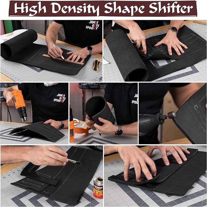 Shape Retention EVA Cosplay Foam 8mm 14x39 inch Black or White High Density EVA - Image 5