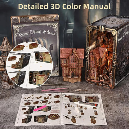 Book Nook Kit - DIY Miniature House Dollhouse Kit - Image 6