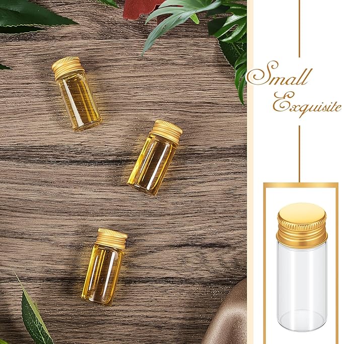100 Pcs Small Clear Vials Spice Mini Jars - Image 6