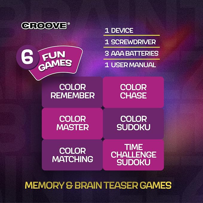 Croove Brain Teasers & Memory Game, 6 Fun Games - Image 4