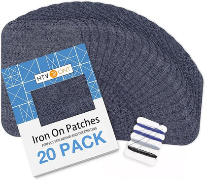 HTVRONT Iron on Patches for Clothing Repair, Cotton Patches Iron on, Dark Blue by HTVRONT