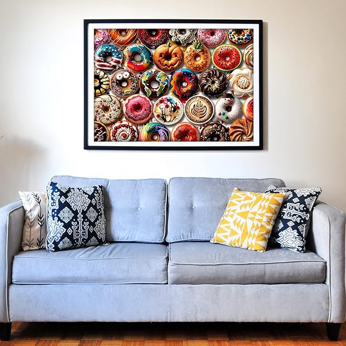 Think2Master Donuts 500 Pieces Jigsaw Puzzle. Perfect White Elephant Gag Gift. - Image 3