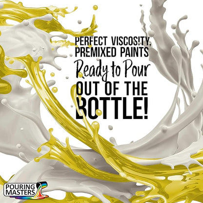 POURING MASTERS Lemon Yellow Acrylic Ready to Pour Pouring Paint - Image 2