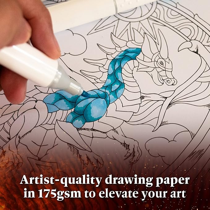 ColorIt Colorful Dragons Adult Coloring Book - Image 5
