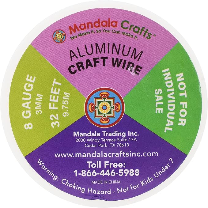 Mandala Crafts 8 Gauge Anodized Aluminum Craft Wire - Image 6
