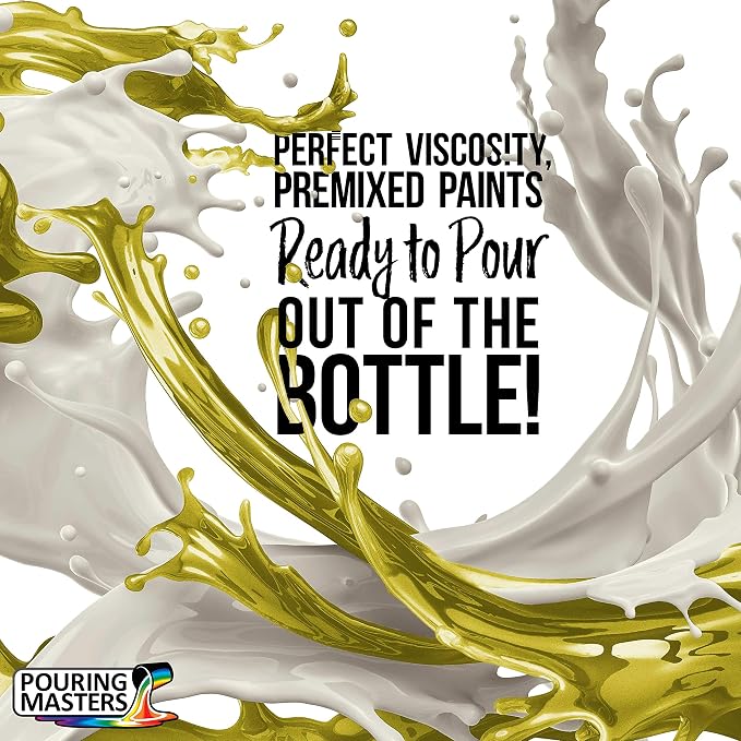 Pouring Masters Lemon Zest Metallic Pearl Ready to Pour Acrylic Pouring Paint - Image 2