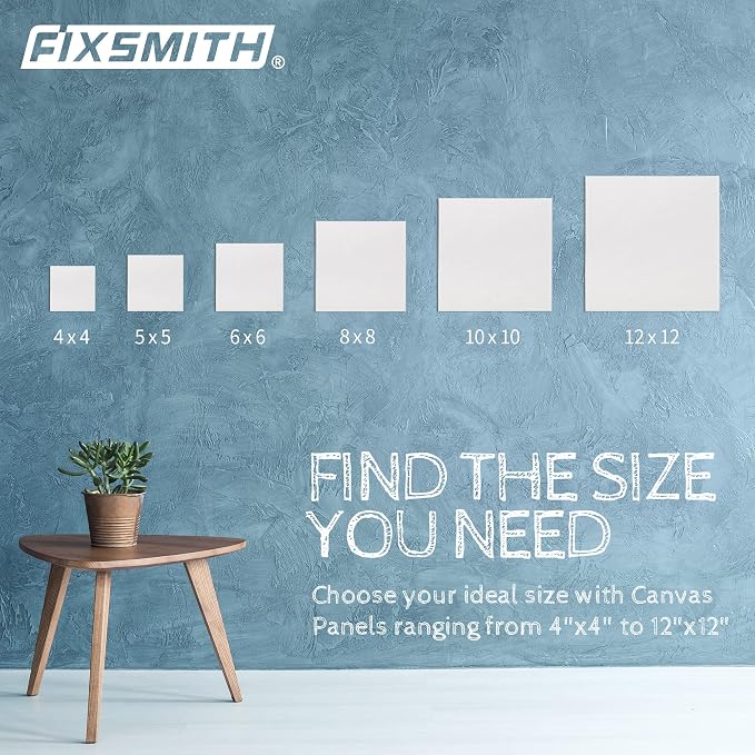 FIXSMITH Canvas Boards for Painting 4x4 Inch, Super Value 24 Pack Mini Canvases - Image 7