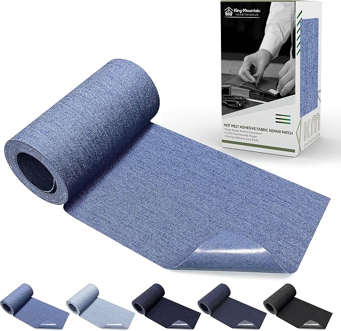 KING MOUNTAIN Iron-on Repair Patch, Jeans and Clothing Repair and Decoration Kit by ForABetterHomeLife