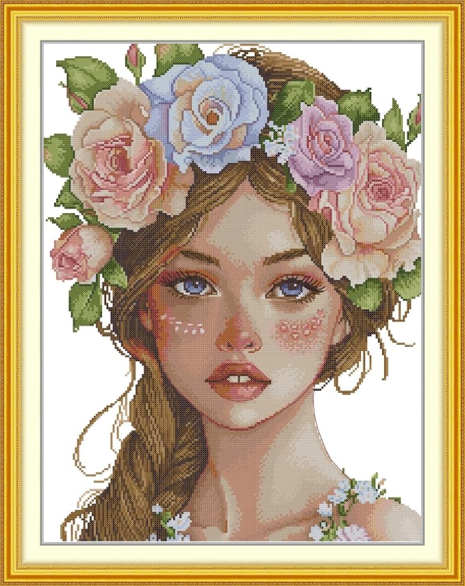 Threadhaven Cross-Stitch Kit 14CT Aida Counted Embroidery Complete Set by Unknown