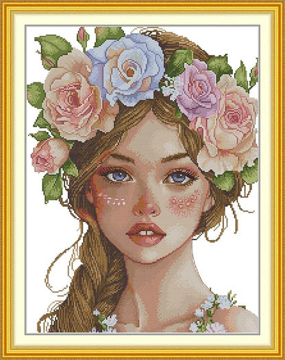 Threadhaven Cross-Stitch Kit 14CT Aida Counted Embroidery Complete Set by Unknown
