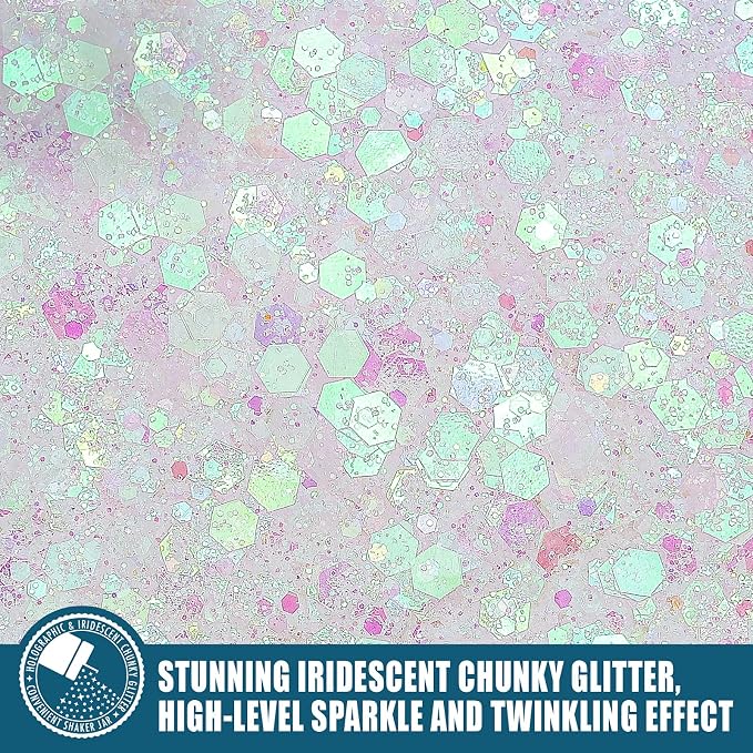 Holographic Chunky Glitter, 160G/5.64OZ, Mixed Fine & Chunky - Image 2