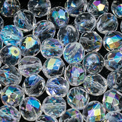 275 pcs Set of Czech Faceted Glass Beads, Fire-Polished Round Crystal AB - 3mm - Image 9