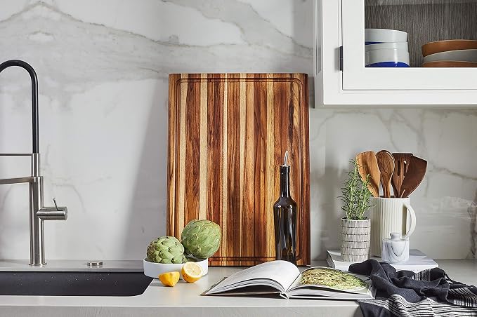 Sonder Los Angeles, XXL Thick Edge Grain Teak Wood Cutting Board - Image 8