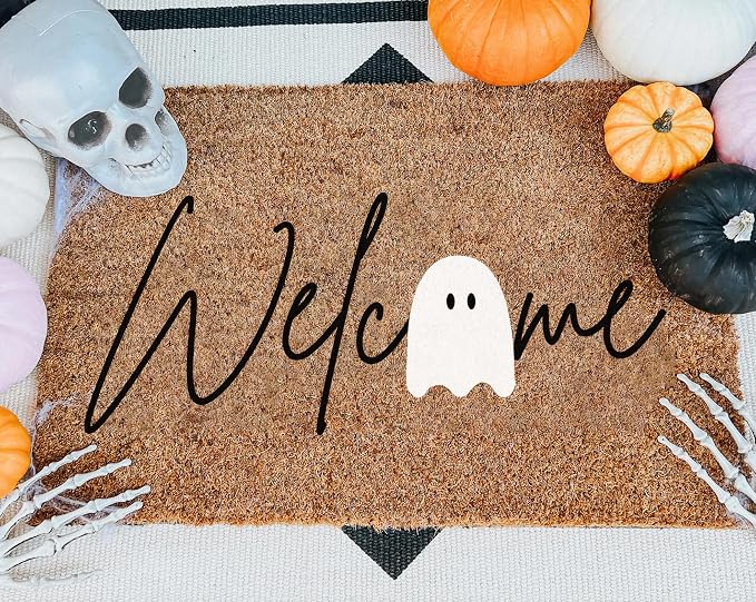 Halloween Stencils for Door Mats Welcome Ghost Stencil Reusable Stay Spooky - Image 5