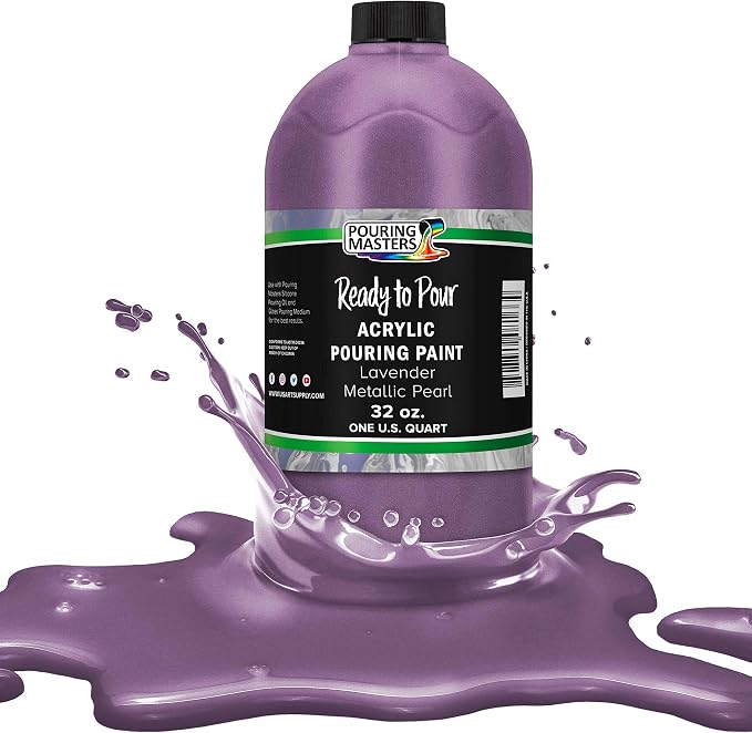 Pouring Masters Lavender Metallic Pearl Ready to Pour Acrylic Pouring Paint by USArtSupply