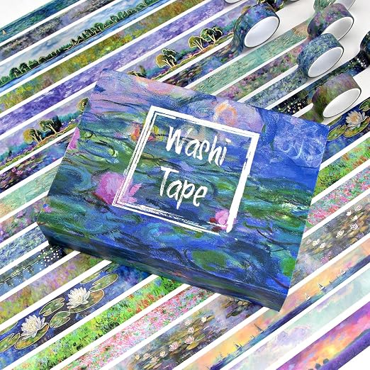 27 Rolls Monet Gold Foil Vintage Washi Tape Set - Image 7