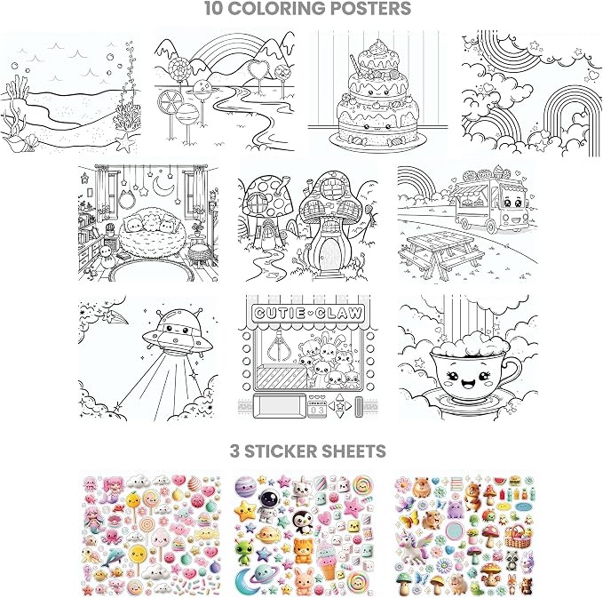 Fashion Angels Capybara & Co. Collage Activity Set, Includes 8 Sticker Sheets - Image 2