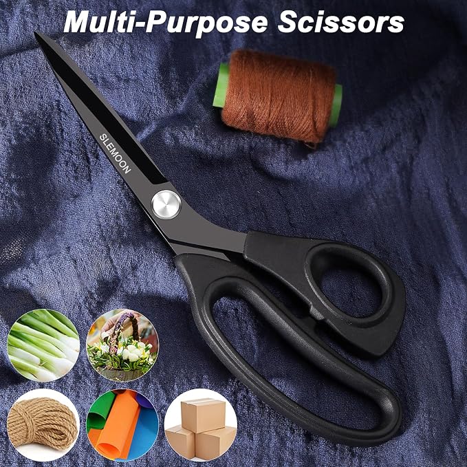 10" Scissors All Purpose, Heavy Duty Premium Stainless Steel Tailor Scissors - Image 6