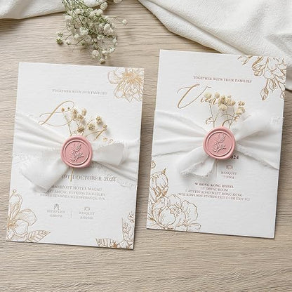 PONATIA 50 Pcs Dusty Rose Wax Seal Stickers - Image 4