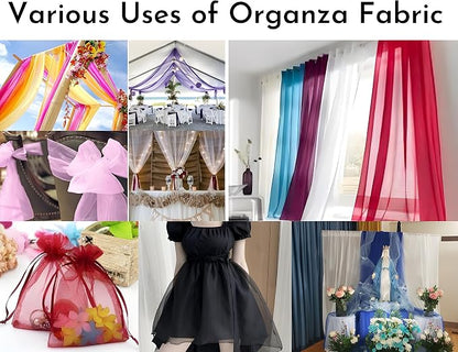 Fynite Organza Fabric | 2 Yards Long | 44" Wide | Bridal Solid Organza Bolt - Image 5