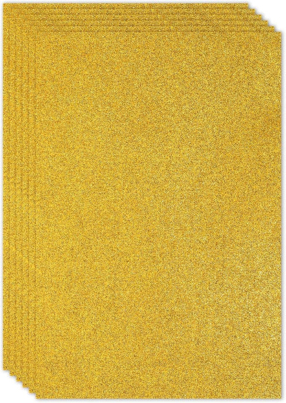 PATIKIL 2mm Thick Non Adhesive Glitter Foam Sheet 16x24inch Gold Tone, EVA by PATIKIL